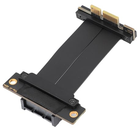 Ouitble PCIe 4.0 X1 Verlängerungskabel 90 Grad GPU Riser -Kabel für M.2 PCIe -Karte WiFi FireWire USB 2.5G Soundkarten und Festplatten (50 cm)
