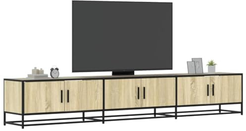 KTHLBRH TV-Schrank Sonoma-Eiche Fernseher Schrank Sideboard hängend tv Board lowboard 240x35x41 cm Holzwerkstoff