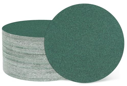 sourcing map 50 discos de lija orbitales de 76 mm, grano 180, almohadillas de lija orbitales para carpintería, metal, molienda de piedra y pulido, color verde
