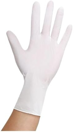FNBDDX Guanti monouso in nitrile bianco, senza polvere e lattice, for cucina, casa, bellezza, cura degli animali, tinture for capelli, pulizia(White 20PCS,M)