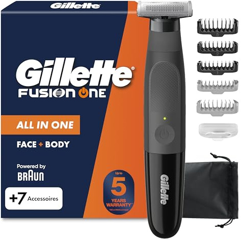 Gillette Fusion One Face and Body Electric Beard Trimmer Men with One Blade