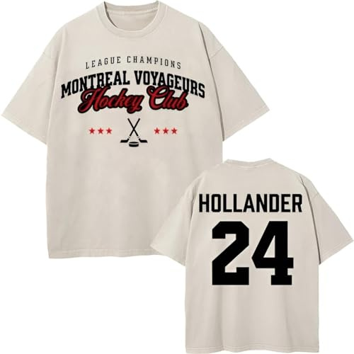 Genérico Heated Rivalry Rozanov 81 24 Hollander Camiseta de Hockey de Manga Corta con Cuello en V – Jersey Deportivo Ice Hockey, Estilo Sport y Streetwear para Hombre y Mujer