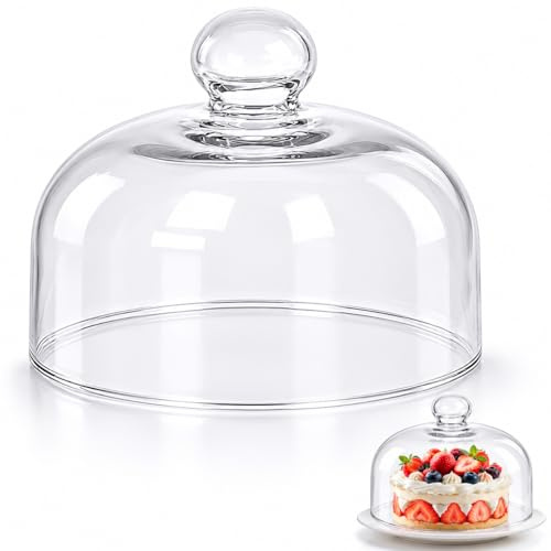 Toyvian Microwave Food Splatter Protector Glass Lid for Plates and Bowls Heat-Resistant Microwave Oven Cover for Food Storage and Heating