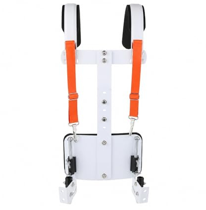 Azarton Snare Drum Carrier aus Aluminium, verstellbarer Percussion Schultergurt mit gepolstertem Rahmen für Marschmusik Aufführungen, Orange