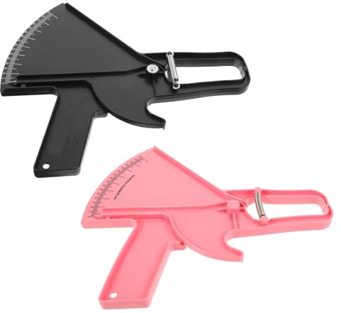 COSMOBETTY 2pcs Body Fat Calipers for Accurate Skinfold Measurement, Fitness Fat Measuring Device with Finely Tuned Spring Mechanism and Ergonomic Metal Calipers, for Gyms and Training