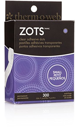 Thermoweb Zots Clear Adhesive Dots, Small, 3/16-Inch-by-1/64-Inch Thick, 300-Pack