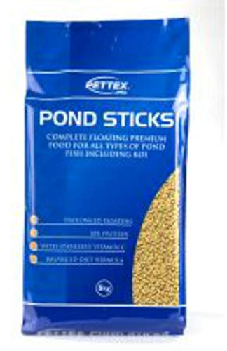 Pettex Premium Complete Natural Pond Sticks Fish Food, 5 kg, transparent
