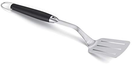 Weber Premium Wender (46cm), aus Edelstahl, mit Antirutsch Kompfortgriff, abgewinkelter Hals, spülmaschinenfest - Silber (6620)