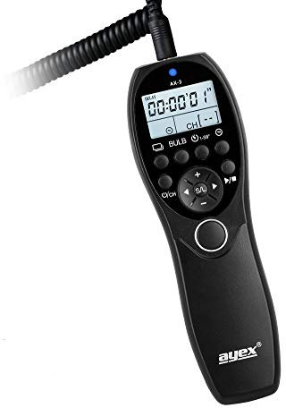 ayex AX-3 (S1) - Telecomando scatto remoto con timer - compatible con Sony Alpha A900, A850, A700, A580, A560, A550, A500 ecc.