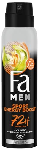 3er Pack - Fa Men Deospray Sport Energy Boost - Ginger scent - 150ml