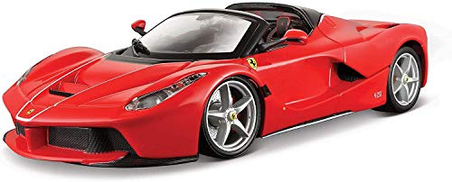 Bburago Ferrari LaFerrari Aperta: hochwertiges Modellauto im Maßstab 1:43, Ferrari Signature Edition, Hardcase, 10 cm, rot (18-36907R)