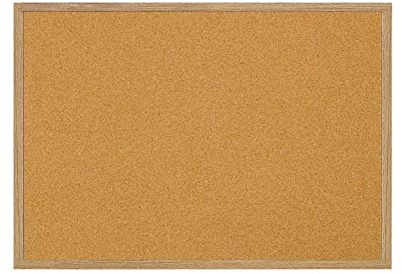 MasterVision Bulletin Board, Value Cork Bulletin Board/Pin Board, Oak Frame, 24 x 36 (MC070014231-799), Brown