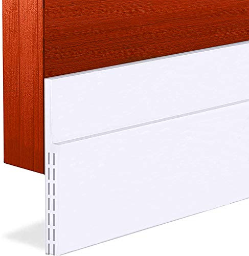 BAINING Door Draft Stopper Sweep, 3 Inches Widening Door Bottom Seal Strip Under Door Noise Blocker for Interior Doors Insulation and Soundproofing, 3 W x 39 L White (2019 New Upgrade)