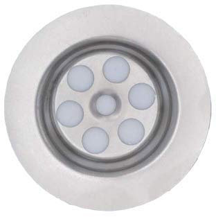 SINK PLUG HOLE COVER 63mm DIAMETER GRILL STEEL REPLACEMENT UNIVERSAL 1¼ BSP