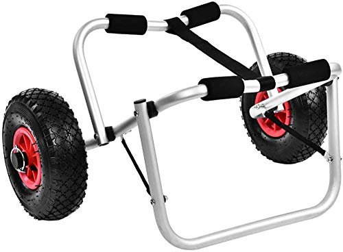 qiuqiu Kajakwagen, Kajak-Kanuwagen Aus Aluminiumlegierung Kajakboot-Transportwagen Mit Rädern Klappbarer Kanu-Trolleywagen, Maximale Belastung 80 Kg