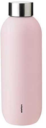 Stelton Thermosflasche Keep Cool | Thermo-Trinkflasche - Doppelwandige Isolierflasche - Moderner Design-Thermobecher für Wasser, heiße & kalte Getränke, Kaffee, Tee - 0,6 Liter, Farbe: soft Rosé