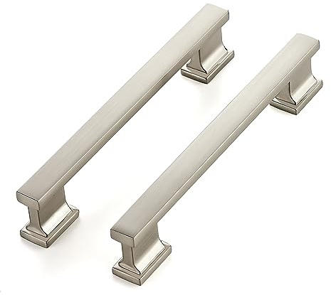 Ravinte Hardware 10 Pack 5 Inch (128mm) Brushed Nickel Cabinet Pulls, Heavy Duty Kitchen Drawer & Cupboard Handles, Solid Cabinet Hardware