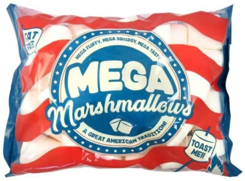Mega Marshmallow Pack 550g- Tasty, Fluffy, Extra Large Fat Free. Smores & Roasting Pack of 1 (550g x 1)