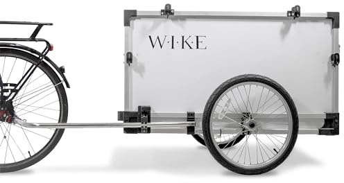 WIKE Landscaping & Utility - Remolque de Aluminio para Bicicleta de Carga: Carga Interior de 26 Pulgadas de Ancho x 43 Pulgadas de Largo x 24 Pulgadas de Ancho, portón Trasero de fácil Carga, 4