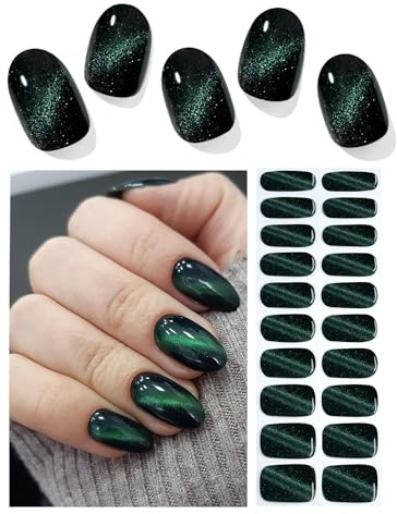 Wahrshei Nagelfolien | 20 pcs Cat Eye Nagelfolie Selbstklebend | UV Gel Nagelfolie | Gel Nail Stickers, Gellack Wraps für Nagel