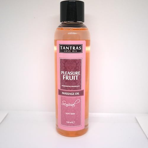 Tantras Love Entspannendes Massageöl mit Pheromonen sinnliches Vergnügen Früchte weiche Haut – essbares Körpermassageöl – beruhigend Aromatherapie für die Verabredung am Abend 150 ml (Pleasure Fruits)