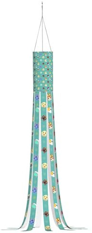 jingong Halloween-Windsack mit Tier-Cartoon-Druck, saisonaler Windsack, perfekt für Halloween-Dekoration