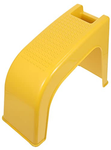 Healeved Yellow Plastic Pedicure Stool Portable Foot Support for Home