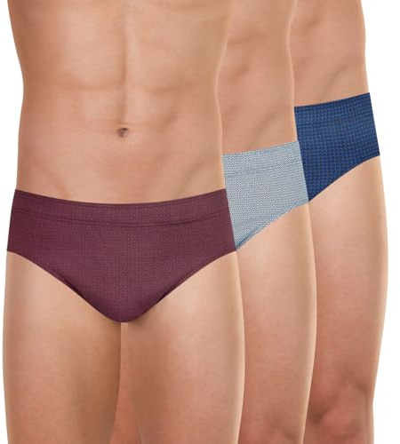 Eminence - Lot de 3 Slips Homme Taille Basse - Jersey 100% Coton Peigné - Avants Doublés - Label Oeko-TEX® Standard 100 - Maintien Supérieur, Grand Confort