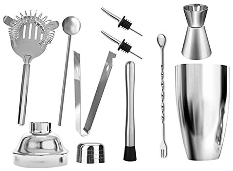 COLLBATH Cocktail Drink 9 Pezzi Shaker Da 750 Ml Per Professionisti Del Bar