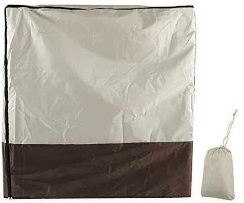 Copertura per Sedie da Giardino, Copertura Della Sedia a Sdraio Pieghevole Impermeabile Oxford Copertura con Sacco Di Stoccaggio per Sedie da Spiaggia, Piscina (Patchwork beige, 102x33x104cm)