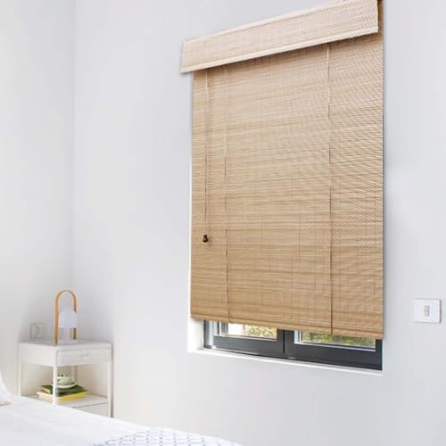 Bamboo Roller Shade Indoor/Outdoor Blackout Blinds Venetian Wood Shades for Kitchen Windows & Doors Pergola Bamboo Canopy Naturel Store.
