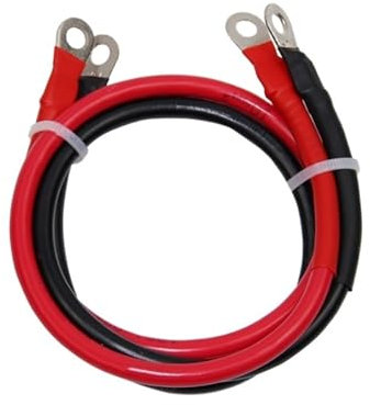 WEKONUMEX Elektrischer Draht Kupfer Flex, 8/6/4 AWG Auto-Wechselrichterkabel, Hochstrom-Kupferkabel mit Kabelschuh, Batterie-Serien- und Parallelanschluss(40cm Length,6 AWG 16mm2)
