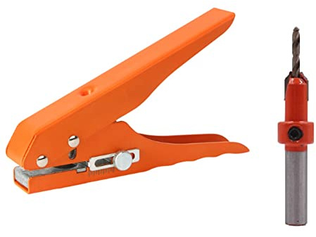 Sirxlevcy Pinza per Punzonatura per Bordatura Strumento per Punzonatura Pinza per Mascheratura 3X8MM Punta per Trapano Svasatore Foro per Vite Strumento per La Lavorazione del Legno