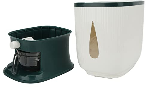 Cryfokt Práctico Dispensador de Granos con Diseño en Forma de, Contenedor de Almacenamiento de Arroz de Gran Capacidad para Cereales Integrales (GREEN)