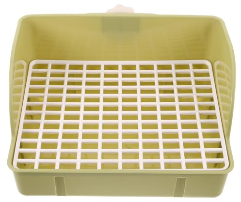 TOYANDONA Pet Litter Box Bunny Rabbit Potty Training Litter Tray Grate Small Animal Toilet for Chinchilla Hamster Corner Bedding Box