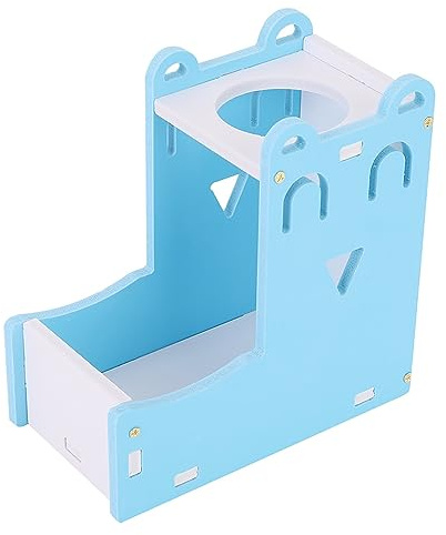 Zerodis Mangeoire pour Animaux de Compagnie 2 en 1, Planche en Bois et Plastique, Distributeur Automatique d'eau et de Nourriture pour Hamsters et Rats, Pratique et Facile à Utiliser