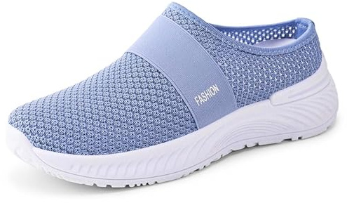 2026 Zapatos Casuales de Verano para Mujer, Transpirables, sin congestión, de Malla, con un Solo Estribo, Pantuflas de Media caña y Suela Suave, ortopédicas para Mujer