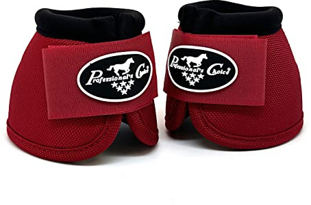 Professional's Choice Ballistic Overreach Bell Boots for Horses | Superb Protection, Durability & Comfort | Quick Wrap Hook & Loop | Sold in Pairs | X-Large Crimson Red