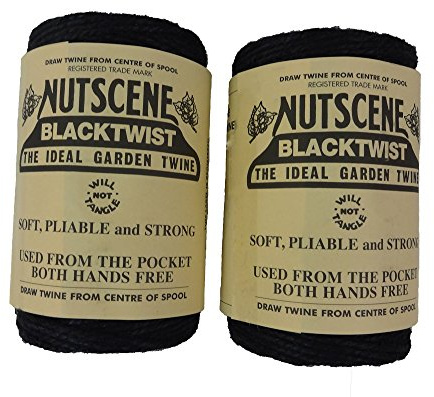 Bosmere K807BL 2-Pack Nutscene Colored 3-Ply Twine, 394-Feet per Spool, Black