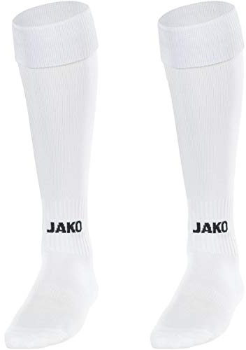 JAKO Herren støttestrømpe Glasgow 2.0 Stutzenstrumpf, Weiß, 39-42 EU