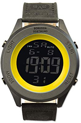 Borussia Dortmund BVB-Digital-Armbanduhr, Schwarz
