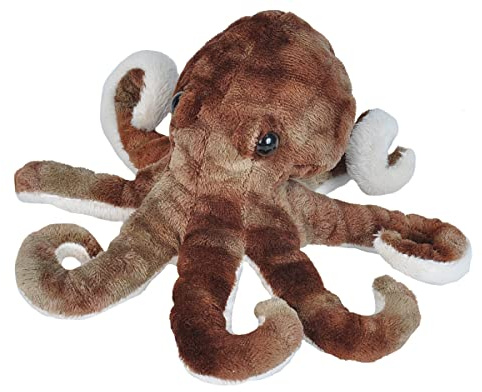 Wild Republic Sea Critters Poulpe, Animal en Peluche, Peluche Tout Douce, Cadeaux pour Petite Fille ou Petit Garçon, Jouets Animaux Marins, 28 cm, 11 Octopus