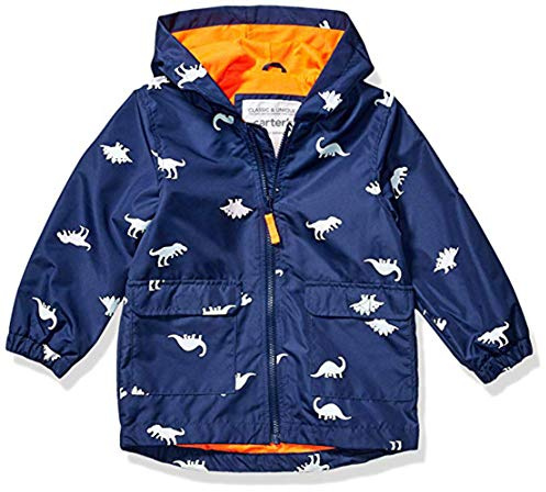 Carter's Boys' Little Favorite Rainslicker Rain Jacket (3T, Color Changing Dinosaur)