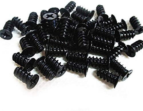 Easycargo 50 Pack PC Cooling Fan Screws, Universal, 70-120mm, Black, M4 x 10mm