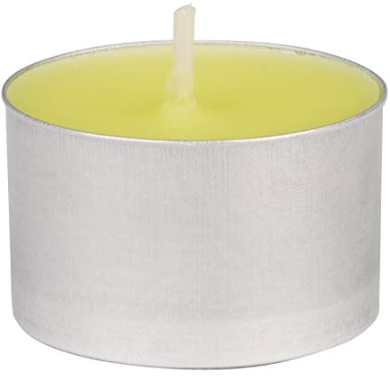 Eazyzap Citronella Tea Light Candles (Pack of 50), Yellow, Indoor & Outdoor Use, 8-Hour Burn Time, Garden Citronella Candles Tabletop, DG211