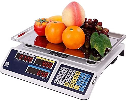 Balance de Cuisine, Balance numérique Balances de nourriture de cuisine de haute précision en acier inoxydable balance électronique de calcul des prix affichage LCD fonction de tare for les usines mag
