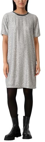 Comma Chiffonkleid mit Pailletten