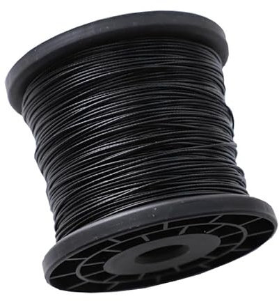 PVC-Kunststoffbeschichtetes Drahtseilkabel aus Edelstahl 304 mit einem Durchmesser von 1 mm bis 5 mm nach der Beschichtung in grüner/roter/schwarzer/transparenter Farbe (Color : Black, Size : 50 MET