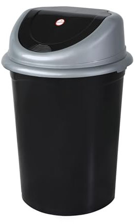 SOTUFAB PLAST Poubelle basculante Lotus 50L (Noir/Gris)