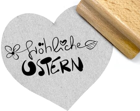 STEMPEL Frohe OSTERN Osterstempel | Motivstempel zum Karten basteln | Textstempel für Osterkarte Scrapbook und Fondant und Geschenkpapier